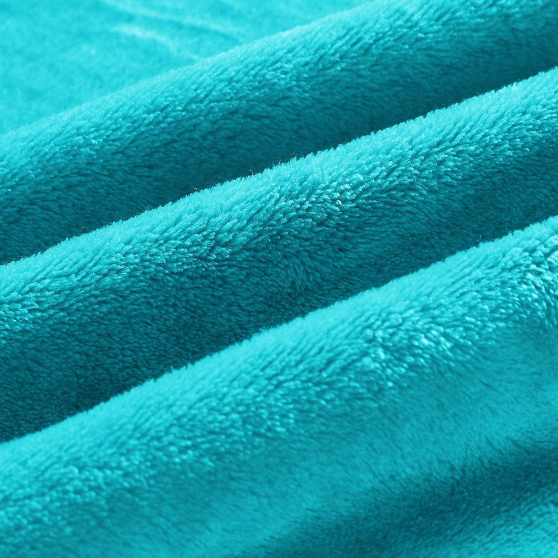 BEDELITE Fleece Blankets Queen Size Teal Throw Blankets for Bed, Luxury Plush Cozy Fuzzy Blanket 90x90 inches, Super Soft Warm Lightweight Throw Blanket All Seasons Suitable - Image 4